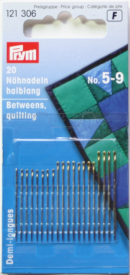 AGUJA PRYM PARA COSER SEMILARGAS SURT Nº 5-9 X20